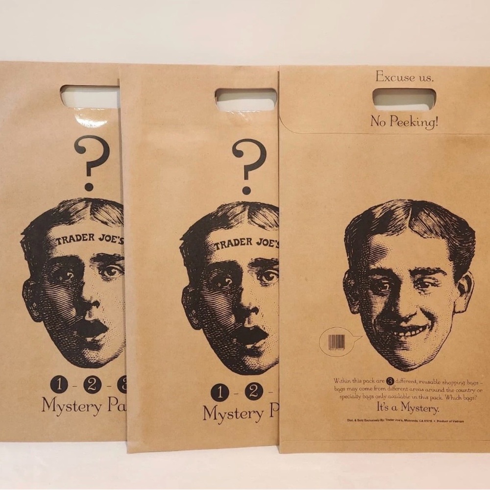 TOTAL 9 bags ~ Lot of 3 Trader Joe's 2025 "Mystery Packs"  Bags = 9 Sealed NEW